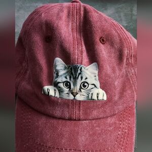 NEW - BASEBALL CAP, HAT - CAT